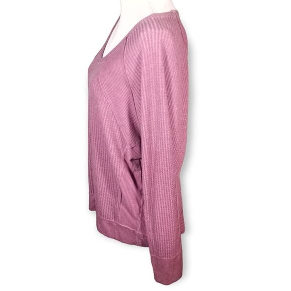 KNOX ROSE PURPLE/MAUVE WAFFLE KNIT PULLOVER SZ.XL EUC - Picture 2 of 6
